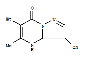 Chemical structure of Pyrazolo[1,5-a]pyrimidine-3-carbonitrile,6-ethyl-4,7-dihydro-5-methyl-7-oxo-