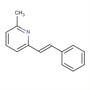 Structure of Pyridine, 2-methyl-6-[(1E)-2-phenylethenyl]-