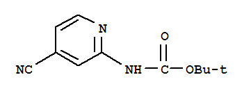 Structure of CARBAMIC ACID (4-CYANO-PYRIDIN-2-YL)-,TERT-BUTYL ESTER