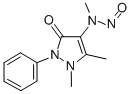 4-(N-methyl-N-nitroso)aminoantipyrine结构式
