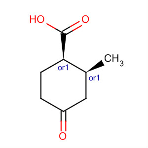 Cyclohexanecarboxylic acid, 2-methyl-4-oxo-, (1R,2S)-rel-结构式