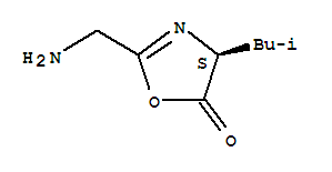 Structure of 5(4H)-Oxazolone, 2-(aminomethyl)-4-(2-methylpropyl)-, (4S)