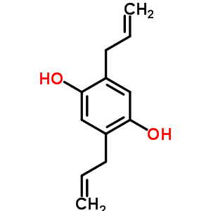 2,5-bis(prop-2-enyl)benzene-1,4-diol结构式