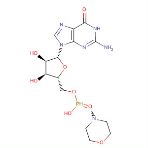 Guanosine, 5'-(hydrogen 4-morpholinylphosphonate)结构式