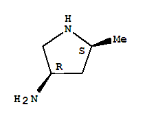 Structure of 3-Pyrrolidinamine,5-methyl-, (3R,5S)-