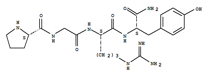 Structure of H-Pro-Gly-Arg-Tyr-NH2