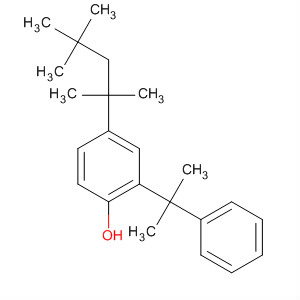 Structure of Phenol, 2-(1-methyl-1-phenylethyl)-4-(1,1,3,3-tetramethylbutyl)-