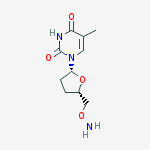 1-(3-beta-AMino-2,3-dideoxy-beta-D-threopenta-furanosyl)thyMine结构式