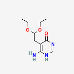 6-amino-5-(2,2-diethoxyethyl)pyrimidin-4(1H)-one结构式