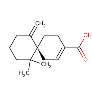 Structure of Spiro[5.5]undec-2-ene-3-carboxylic acid, 7,7-dimethyl-11-methylene-,(S)-