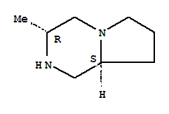 Structure of Pyrrolo[1,2-a]pyrazine,octahydro-3-methyl-, (3R,8aS)-