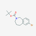 Structure of tert-butyl 7-bromo-1,3,4,5-tetrahydro-2H-2-benzazepine-2-carboxylate