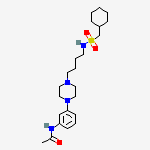 Structure of N-[3-[4-[4-[(Cyclohexylmethylsulfonyl)amino]butyl]piperazin-1-yl]phenyl]acetamide