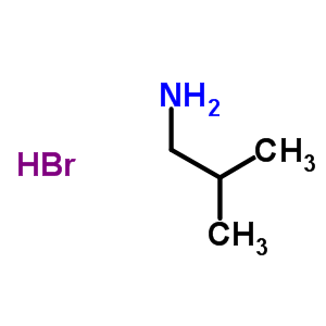 Chemical structure of 1-propanamine, 2-methyl-, hydrobromide (1:1)