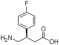 (R)-4-氨基-3-(4-氟苯基)丁酸结构式