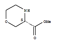 Structure of 3-Morpholinecarboxylicacid, methyl ester, (3S)-