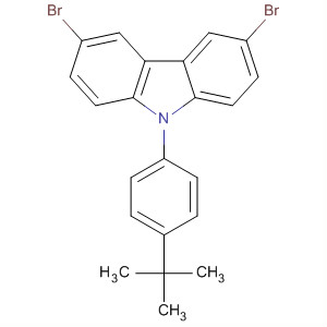 9H-Carbazole, 3,6-dibromo-9-[4-(1,1-dimethylethyl)phenyl]-结构式