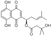 BETA-HYDROXYISOVALERYLSHIKONIN结构式