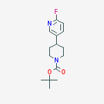 Tert-butyl 4-(6-fluoropyridin-3-yl)piperidine-1-carboxylate结构式