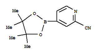 Structure of 2-CYANOPYRIDINE-4-BORONIC ACID PINACOL ESTER