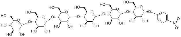 (4-硝基苯基)-Α-D-麦芽六糖苷结构式