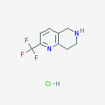 2-(Trifluoromethyl)-5,6,7,8-tetrahydro-1,6-naphthyridine hydrochloride结构式