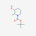 Structure of tert-butyl 3-hydroxy-2-methylpiperidine-1-carboxylate