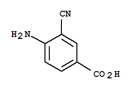 Benzoicacid, 4-amino-3-cyano-结构式
