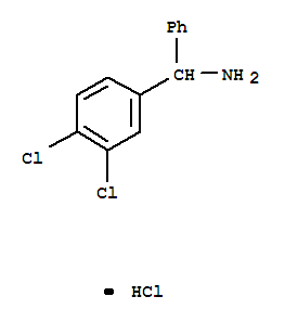 C-(3,4-DICHLORO-PHENYL)-C-PHENYL-METHYLAMINE HYDROCHLORIDE结构式