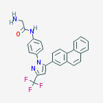 Structure of N-{4-[5-(Phenanthren-2-yl)-3-(trifluoromethyl)-1H-pyrazol-1-yl]phenyl}glycinamide