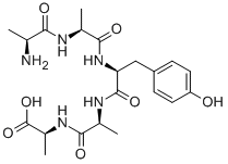 Structure of H-ALA-ALA-TYR-ALA-ALA-OH