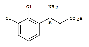 (R)-3-氨基-3-(2,3-二氯苯基)-丙酸结构式