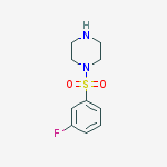 Structure of 1-(3-fluorophenyl)sulfonylpiperazine