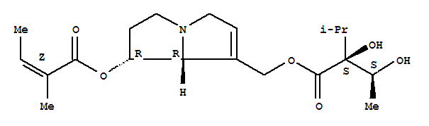 Structure of (Z)-2-Methyl-2-butenoic acid (1R)-7-[[(2S,3S)-2,3-dihydroxy-2-isopropyl-1-oxobutoxy]methyl]-2,3,5,7aβ-tetrahydro-1H-pyrrolizin-1α-yl ester