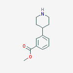 3-(4-piperidinyl)Benzoic acid methyl ester结构式