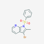 Structure of 3-broMo-2-Methyl-1-(phenylsulfonyl)-1H-pyrrolo[2.3-b]pyridine