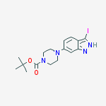 Structure of tert-Butyl 4-(3-iodo-1H-indazol-6-yl)piperazine-1-carboxylate