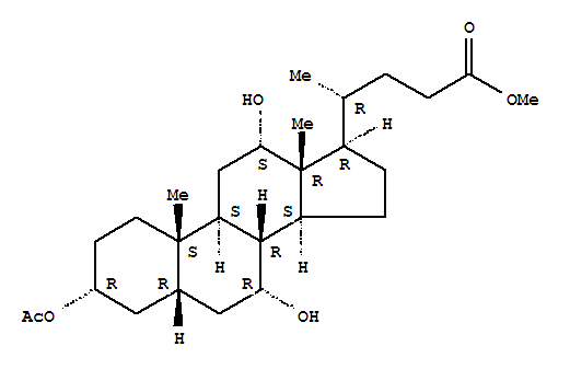 3-Deoxy-3-acetoxycholic acid methyl ester结构式