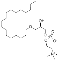 1-O-OCTADECYL-SN-GLYCERO-3-PHOSPHOCHOLINE结构式