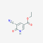 3-Pyridinecarboxylic acid, 5-cyano-1,6-dihydro-6-oxo-, ethyl ester结构式