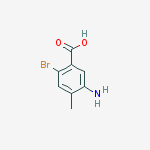 Structure of 5-amino-2-bromo-4-methylbenzoic acid