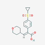 (E)-2-(4-(环丙基磺酰基)苯基)-3-(四氢-2H-吡喃-4-基)丙烯酸结构式