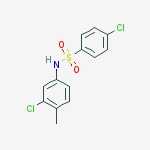 Structure of 4-chloro-N-(3-chloro-4-methylphenyl)benzenesulfonamide