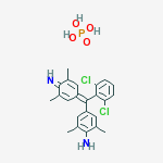 Structure of 4-[(2,6-dichlorophenyl)(4-imino-3,5-dimethylcyclohexa-2,5-dien-1-ylidene)methyl]-2,6-xylidine phosphate (1:1) 