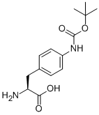 Structure of H-PHE(4-NH-BOC)-OH