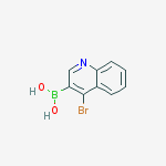 (4-bromoquinolin-3-yl)boronic acid结构式