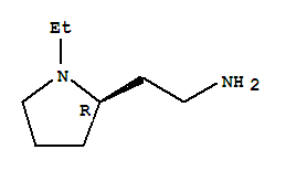Structure of 2-Pyrrolidineethanamine,1-ethyl-, (2R)-