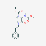 DIMETHYL (2-OXO-2-(PHENETHYLAMINO)ETHANE-1,1-DIYL)DICARBAMATE结构式
