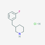 Structure of 3-(3-FLUORO-BENZYL)-PIPERIDINE HYDROCHLORIDE