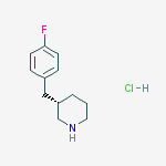 Structure of (S)-3-(4-FLUORO-BENZYL)-PIPERIDINE HYDROCHLORIDE